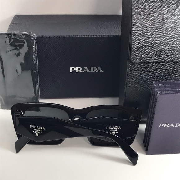 💯Authentic- New - PRADA PR 08YS SYMBOLE SUNGLASSES
BLACK - Picture 3 of 12